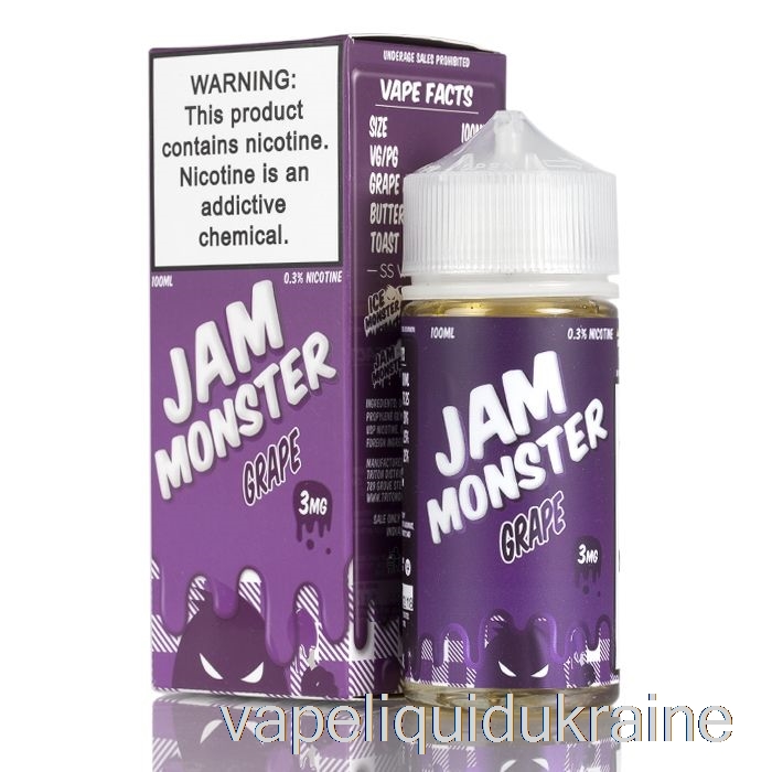 Vape Ukraine Grape - Jam Monster Liquids - 100mL 0mg
